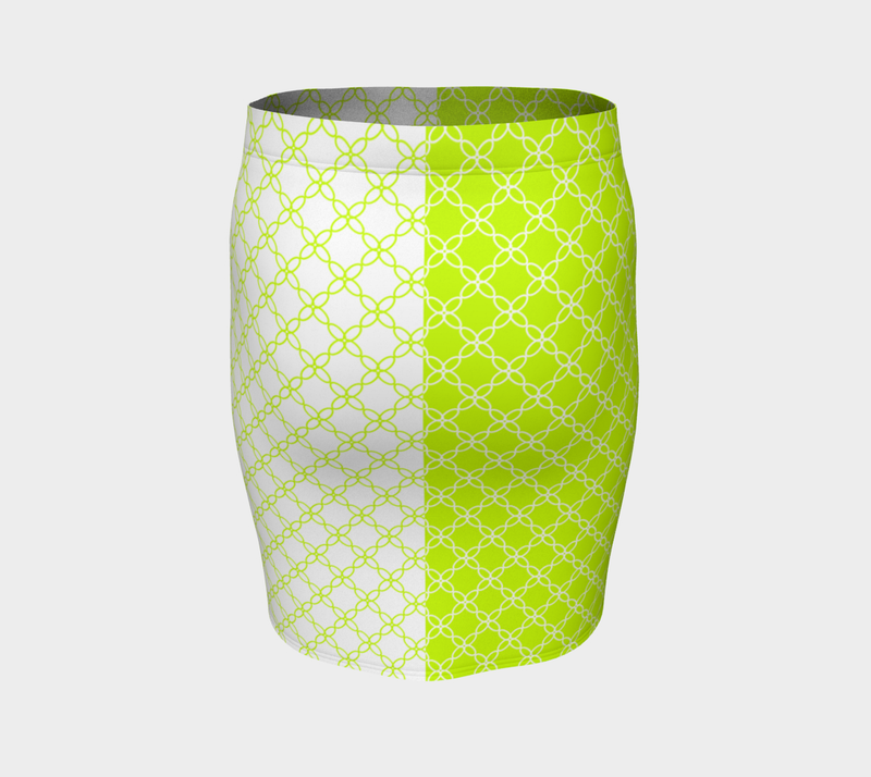 Neon Green Petal Fitted Skrit - Objet D'Art