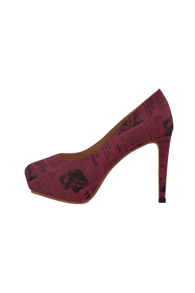 crimson suffrage Women's High Heels (Model 044) - Objet D'Art