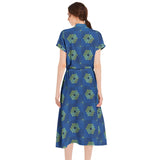 Free Space Drawstring Waist A-line Flared Midi Dress - Objet D'Art