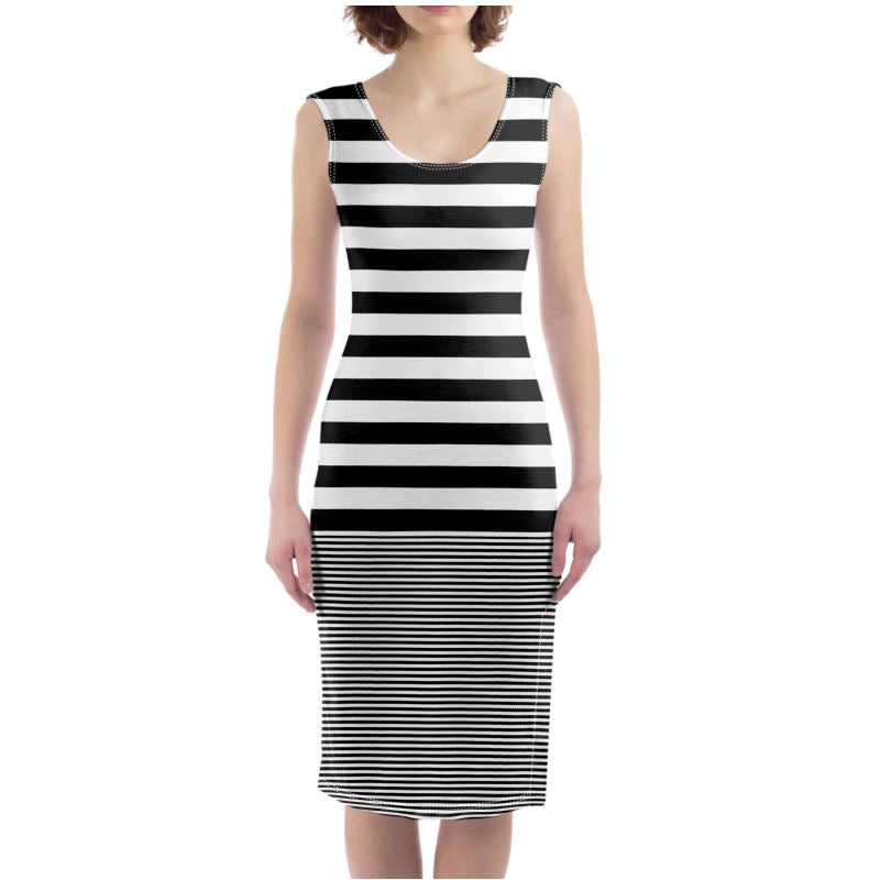 Striped Bodycon Dress - Objet D'Art