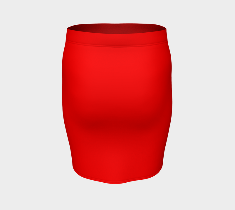 Red Apple Fitted Skirt - Objet D'Art