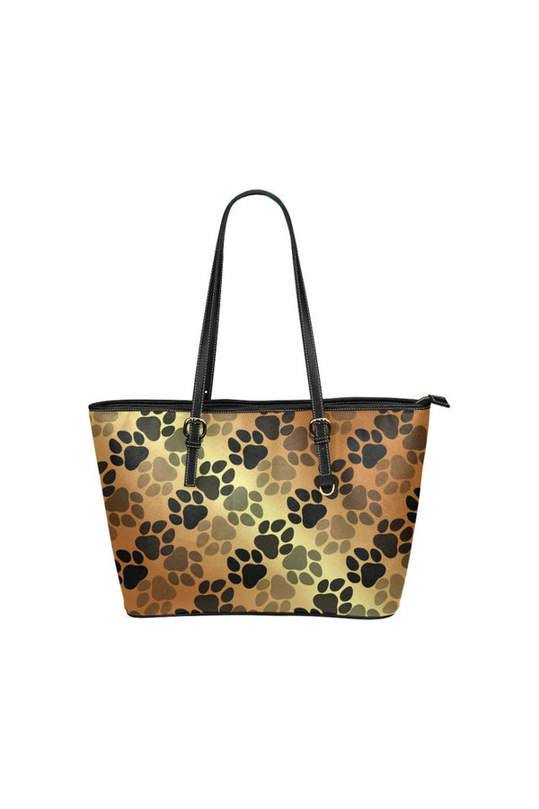 Golden Pawsibilities Leather Tote Bag/Small - Objet D'Art