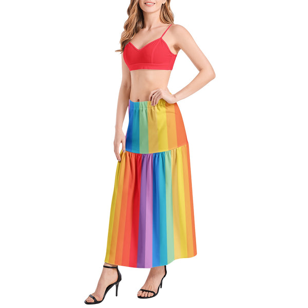 Festive Shore Bralette Top and High Slit Thigh Skirt Set - Objet D'Art