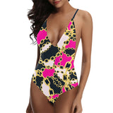 Chained Maiden Sexy Lacing Backless One-Piece Swimsuit - Objet D'Art