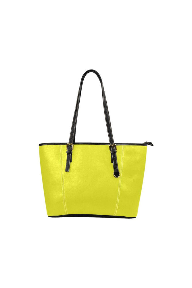 Sunrise Yellow Leather Tote Bag/Small - Objet D'Art
