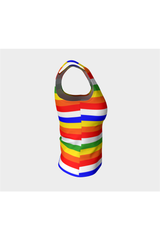 Rainbow Riff Fitted Tank Top - Objet D'Art