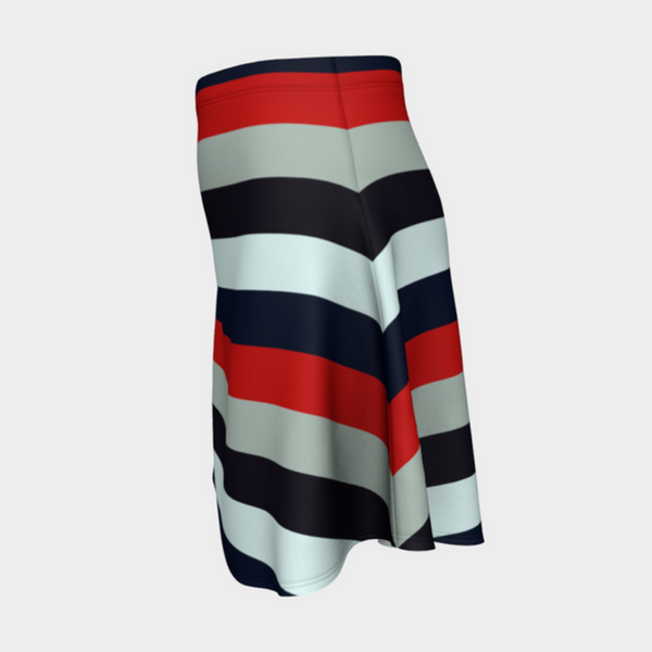 Macro Striped Flare Skirt - Objet D'Art
