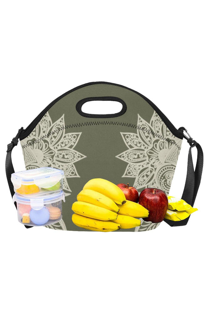 Sage Mandala Neoprene Lunch Bag/Large (Model 1669) - Objet D'Art