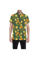 Floral Fellow Men's All Over Print Short Sleeve Shirt (Model T53) - Objet D'Art