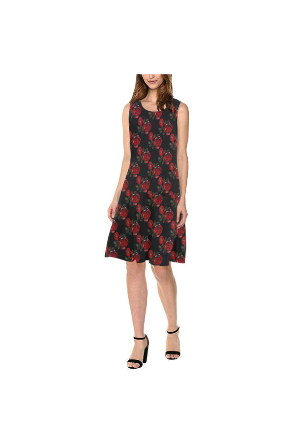 Rosey Sleeveless Splicing Shift Dress(Model D17) - Objet D'Art