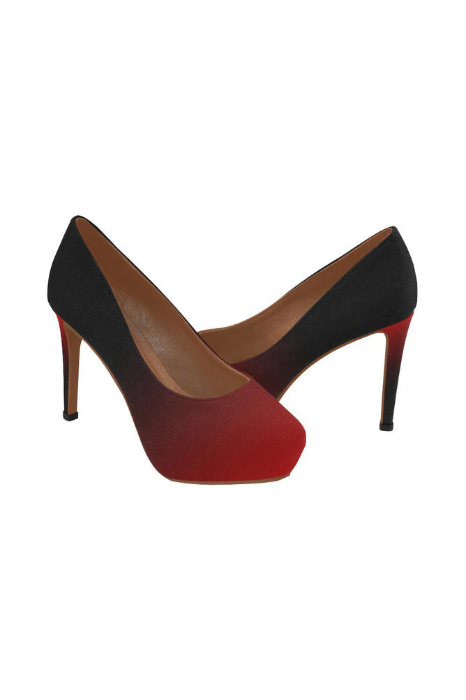 Fade Red to Black Women's High Heels - Objet D'Art Online Retail Store