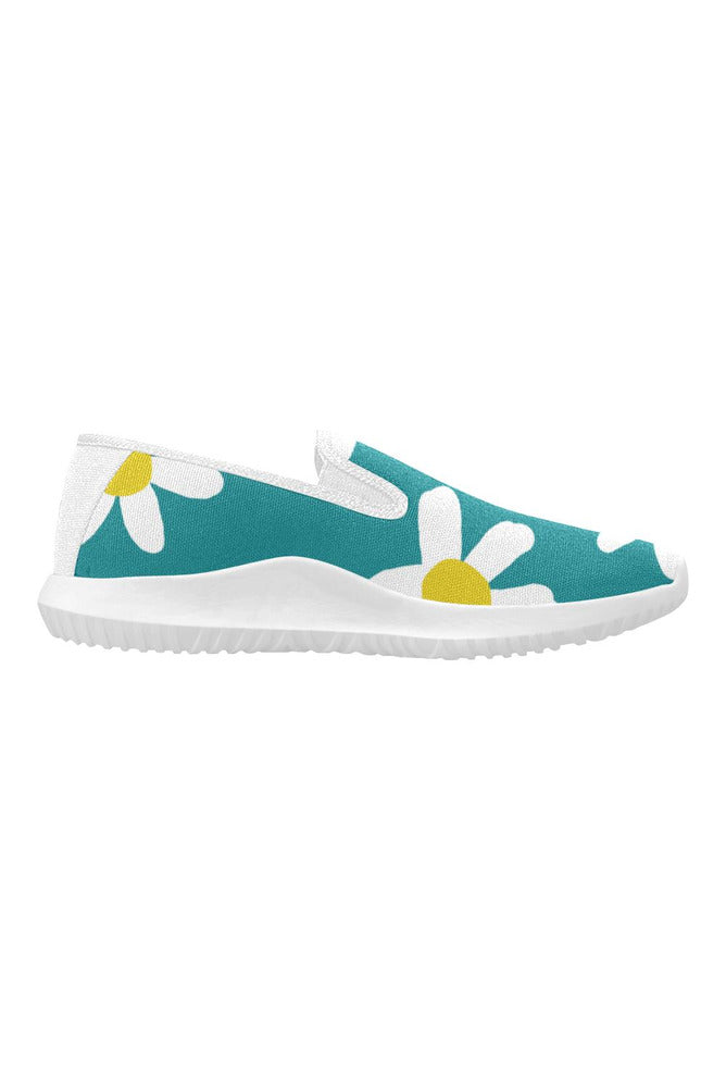dai 2 D20 BCK TOP BLUE-Recovered Orion Slip-on Women's Canvas Sneakers (Model 042) - Objet D'Art