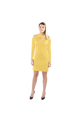 Aspen Gold Cold Shoulder Long Sleeve Dress (Model D37) - Objet D'Art