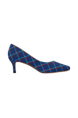 Plaid in Anaglyph Women's Pointed Toe Low Heel Pumps - Objet D'Art