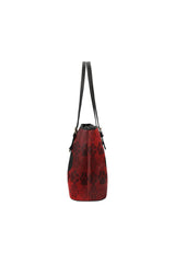 paw print 4 tote bag Leather Tote Bag/Small (Model 1651) - Objet D'Art