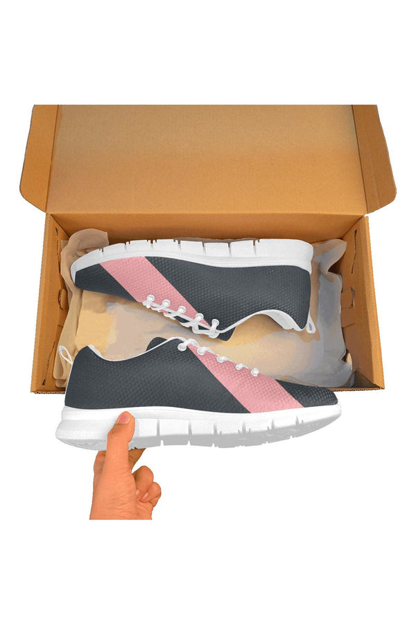 Pink Stripe Women's Breathable Running Shoes - Objet D'Art