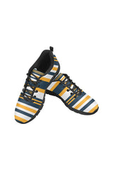 Gold & Blue Women's Breathable Running Shoes - Objet D'Art