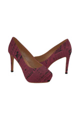 crimson suffrage Women's High Heels (Model 044) - Objet D'Art