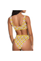 Golden Daisy Sport Top & High-Waist Bikini Swimsuit - Objet D'Art