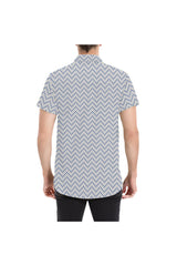 Zig Zag Dots Men's All Over Print Short Sleeve Shirt (Model T53) - Objet D'Art