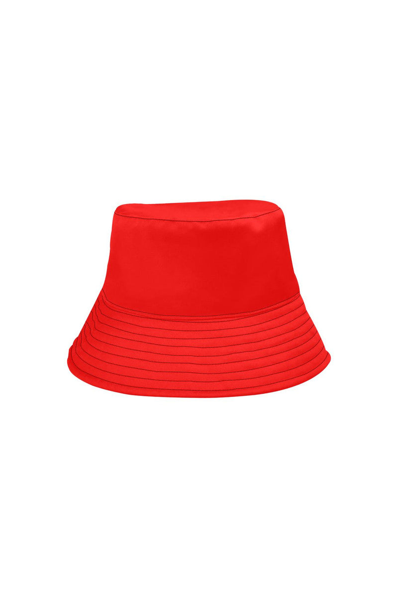 Red Solid All Over Print Bucket Hat - Objet D'Art