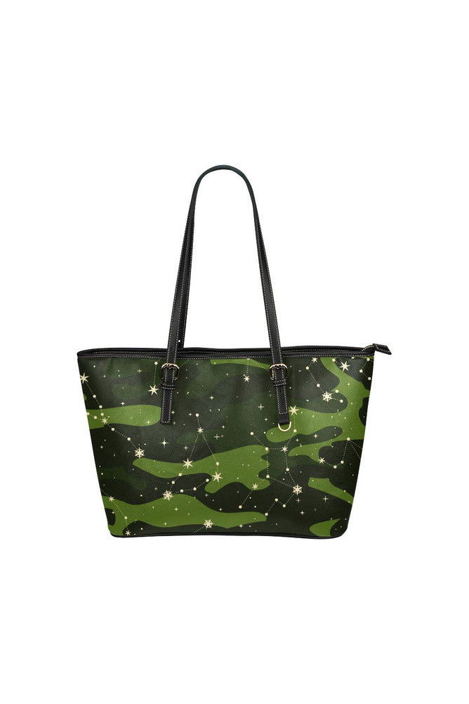 Camo Zodiac Leather Tote Bag/Small - Objet D'Art