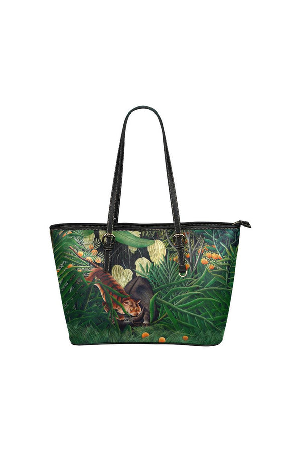 Tiger and Buffalo Leather Tote Bag/Small - Objet D'Art