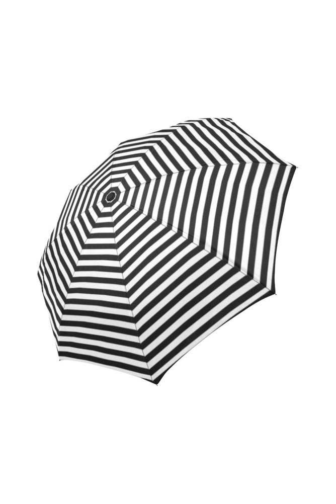 Black & White Stripe Auto-Foldable Umbrella (Model U04) - Objet D'Art Online Retail Store