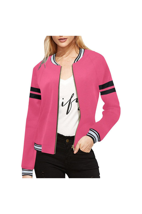 Pink Bomber Jacket for Women - Objet D'Art