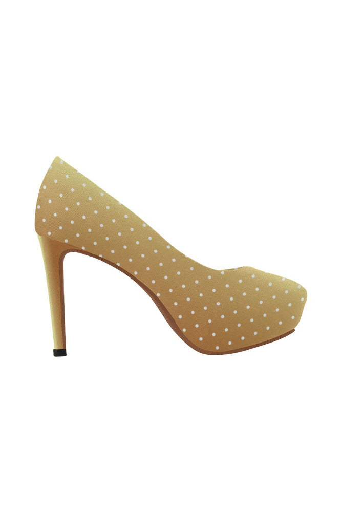 Golden Polka dot High Heels - Objet D'Art