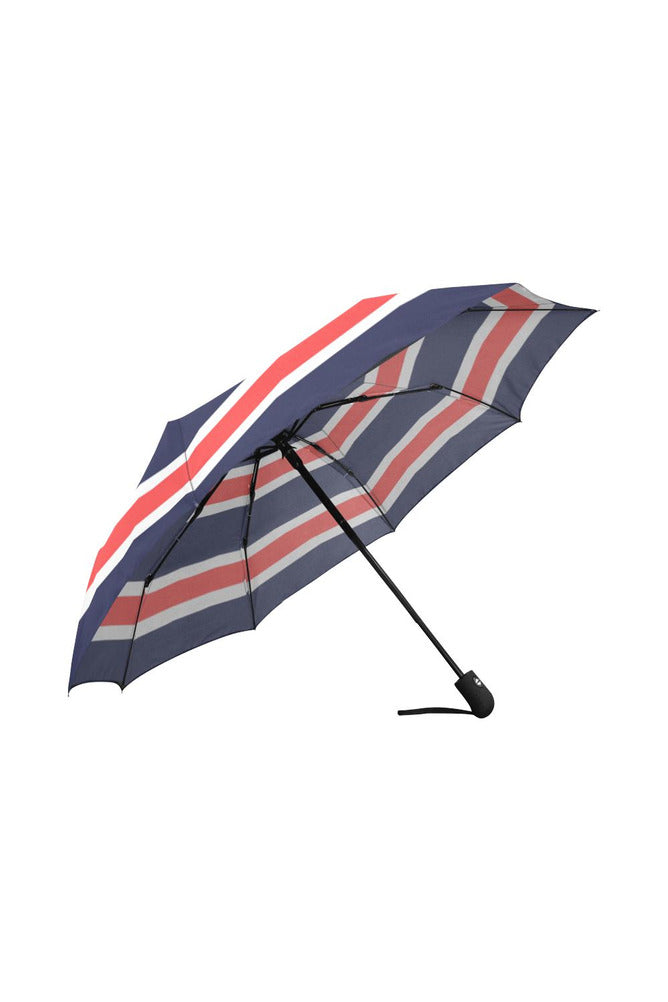 Orange & Blue Stripes Auto-Foldable Umbrella (Model U04) - Objet D'Art