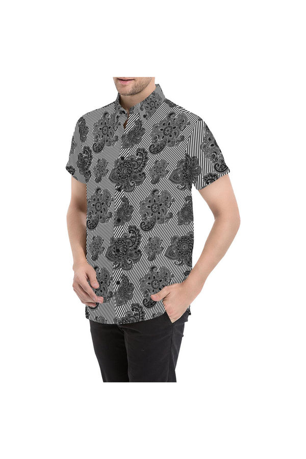 Floral Paisley Men's All Over Print Short Sleeve Shirt - Objet D'Art Online Retail Store