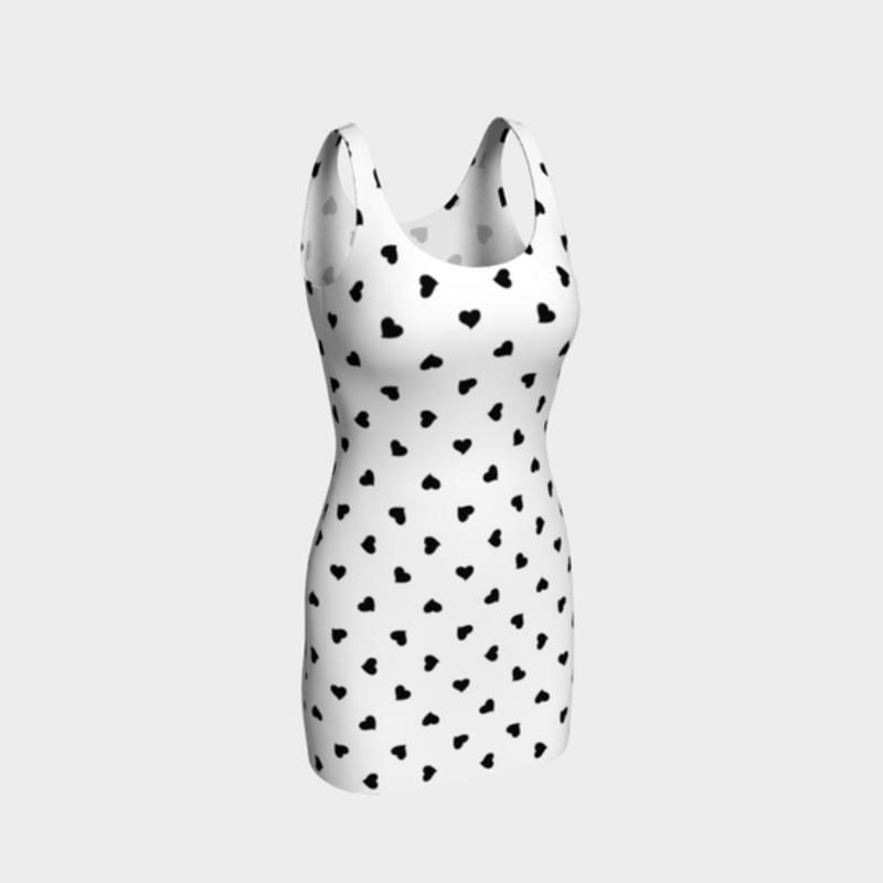 Hearts Bodycon Dress - Objet D'Art