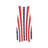 stars and stripes print 2 Sleeveless A-Line Pocket Dress (Model D57) - Objet D'Art