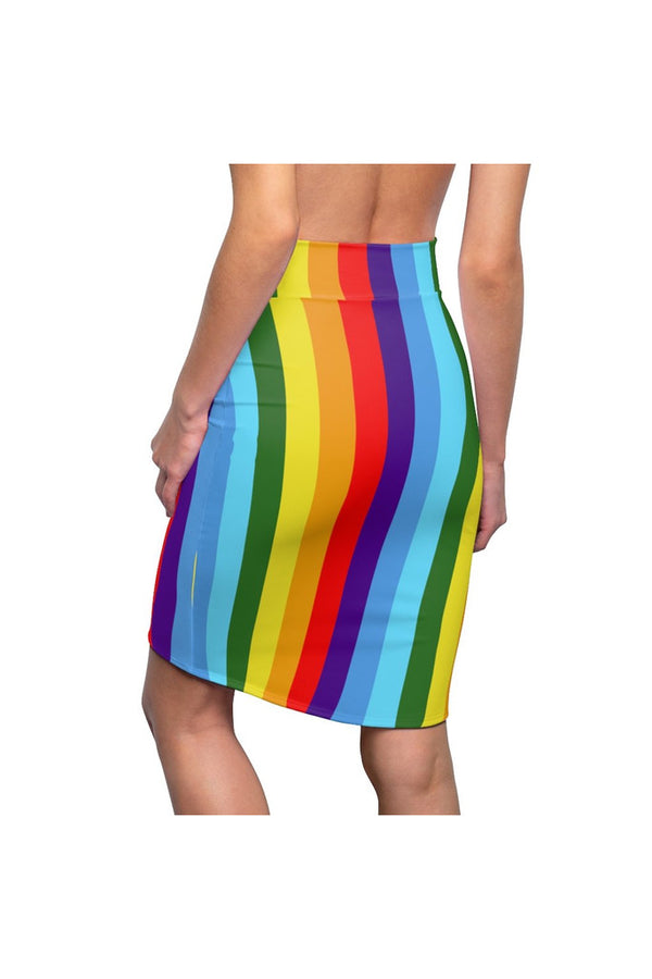 Rainbow ROYGBIV Women's Pencil Skirt - Objet D'Art