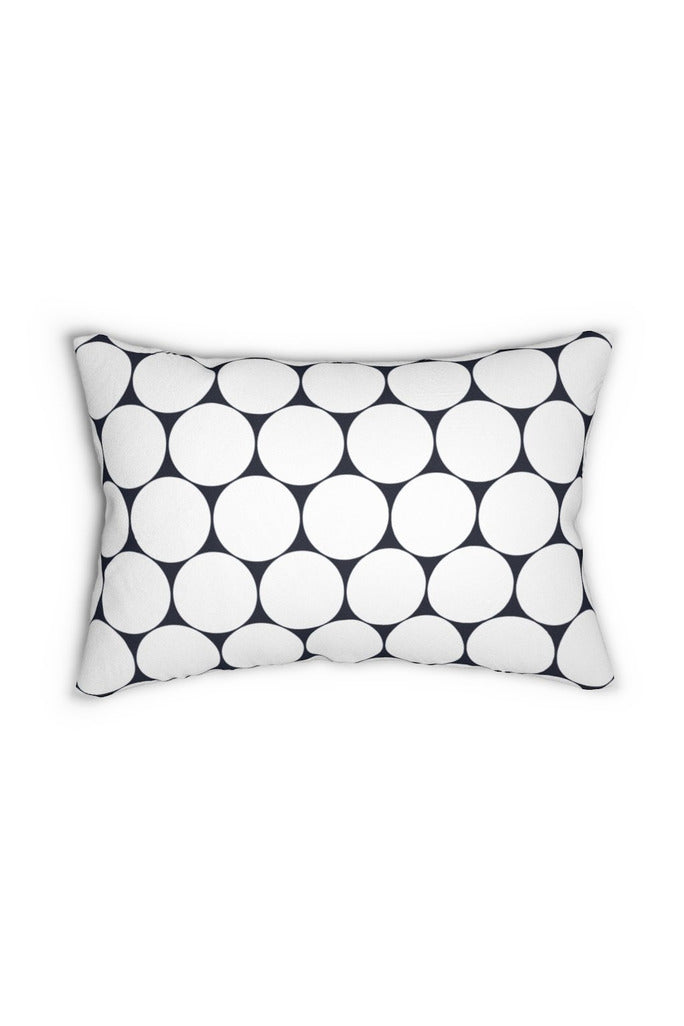 Macro Polka Dot Spun Polyester Lumbar Pillow - Objet D'Art
