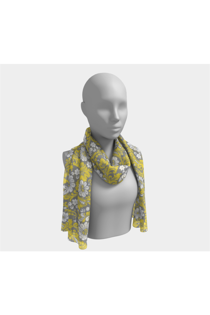 Yellow & Gray Long Scarf - Objet D'Art