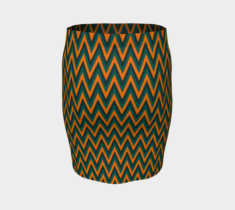 Herringbone Fitted Skirt - Objet D'Art