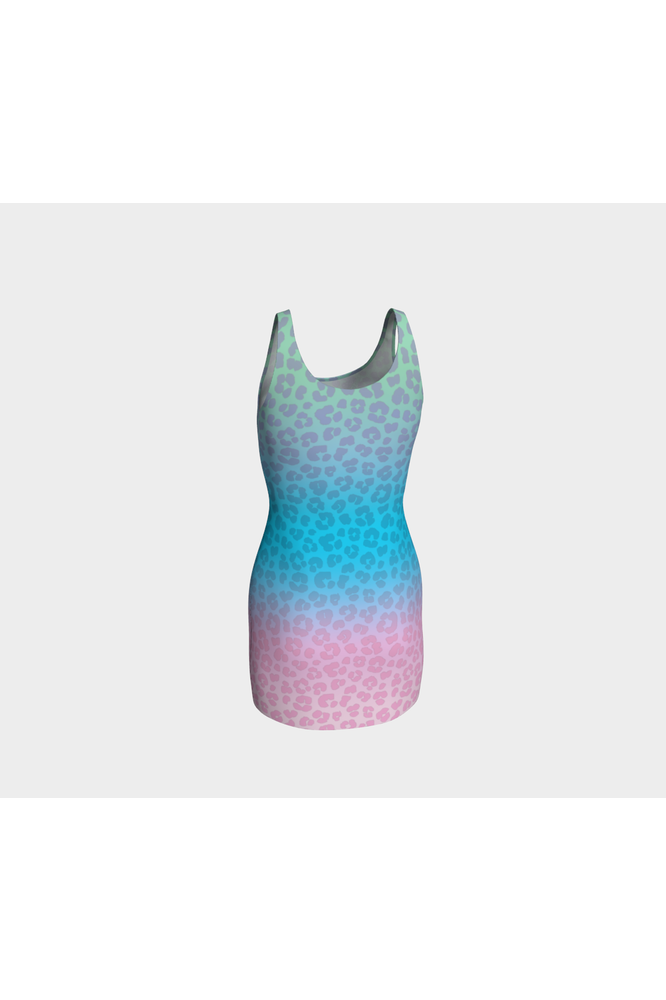 Pastel Leopard Print Bodycon Dress - Objet D'Art