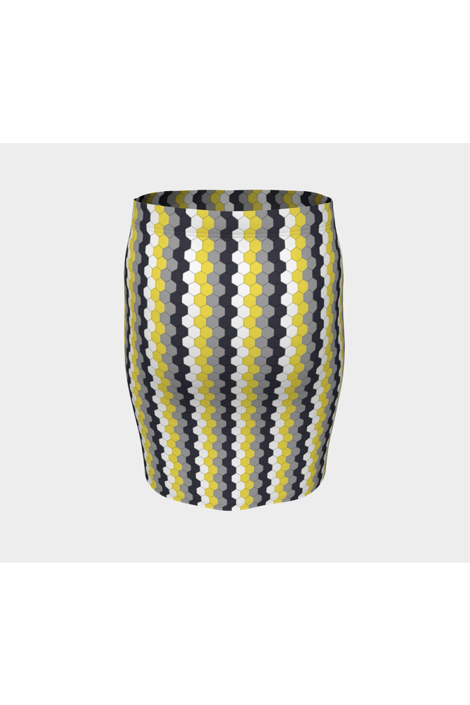 Honeycomb Fitted Skirt - Objet D'Art