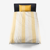 Decorative Striped Microfiber Duvet Cover - Objet D'Art