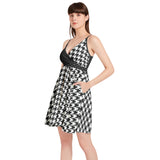 Spaghetti Strap Sleeveless Falred Hem Short Dress - Objet D'Art