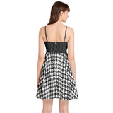 Spaghetti Strap Sleeveless Falred Hem Short Dress - Objet D'Art