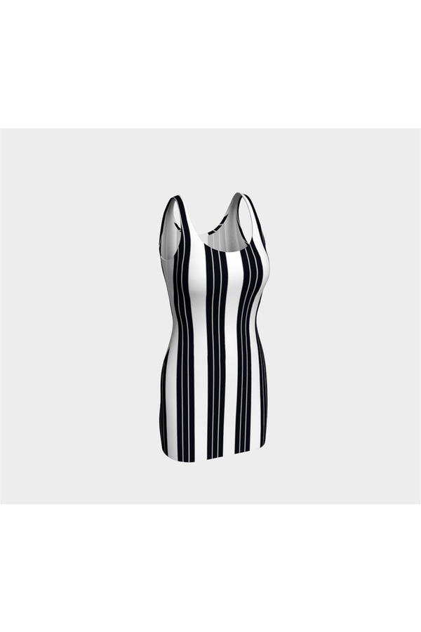 Vertical Stripes Bodycon Dress - Objet D'Art