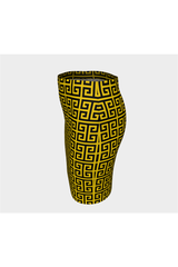 Greek Key Fitted Skirt - Objet D'Art