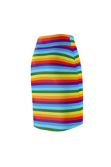 Rainbow Colored Women's Pencil Skirt - Objet D'Art