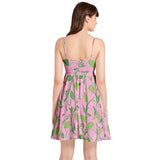 Spaghetti Strap Sleeveless Falred Hem Short Dress - Objet D'Art