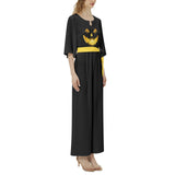 Jack O Lantern Dolman Sleeve Belted Wide Leg Jumpsuit - Objet D'Art