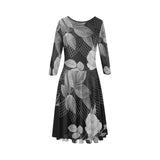 Floral Web Tethys Half-Sleeve Skater Dress - Objet D'Art