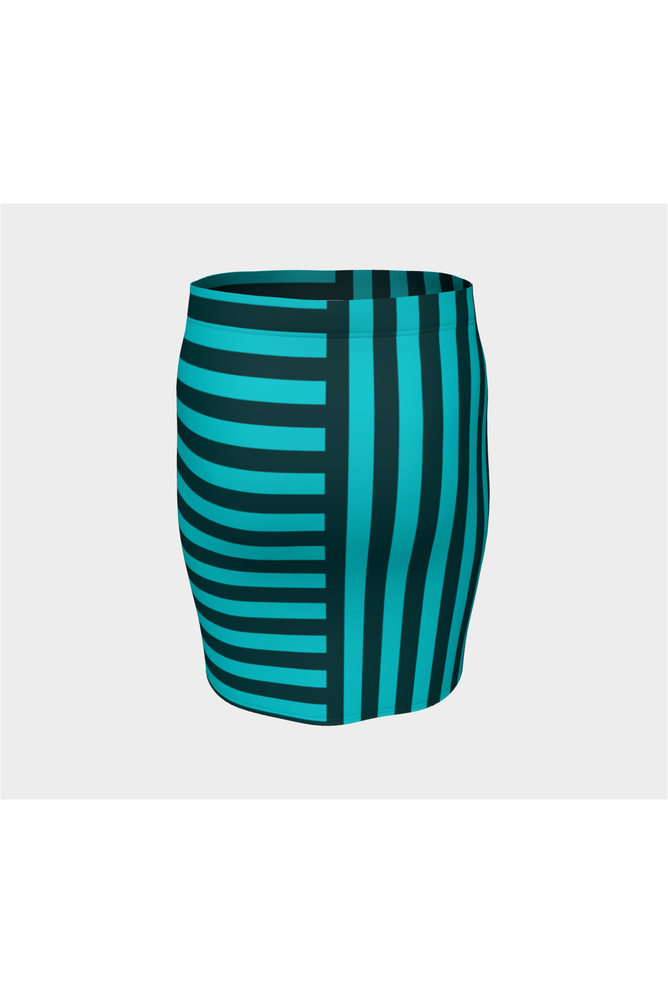 Bi-directional Stiped Fitted Skirt - Objet D'Art